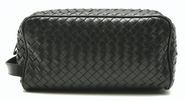 11620972 Bottega Veneta Intrecciato Clutch Bag Black