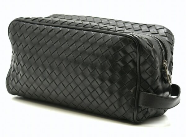 11620972 1 Bottega Veneta Intrecciato Clutch Bag Black