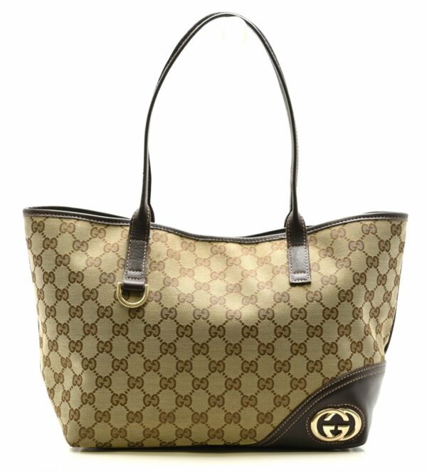 11630744 Gucci GG Canvas Tote Bag Brown