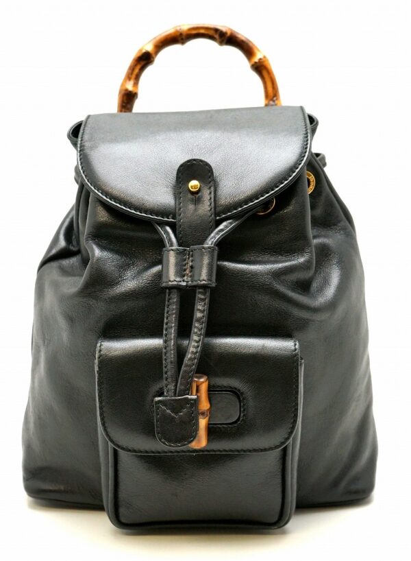 11630959 Gucci Bamboo Rucksack Black