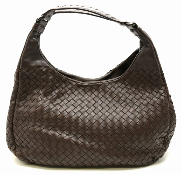 11631014 Bottega Veneta Intrecciato Leather Handbag Brown