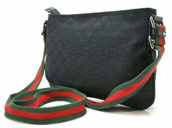 11631087 1 Gucci GG Canvas Shoulder Bag Black