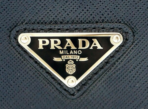 11640555 8 Prada Saffiano Handbag Tote Bag Leather Navy Blue