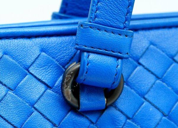 11640558 6 Bottega Veneta Intrecciato 2Way Shoulder Bag Leather Blue