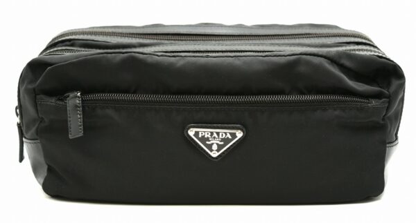 11640565 Prada Nylon Pouch Multi Pouch Nylon Leather Nero Black