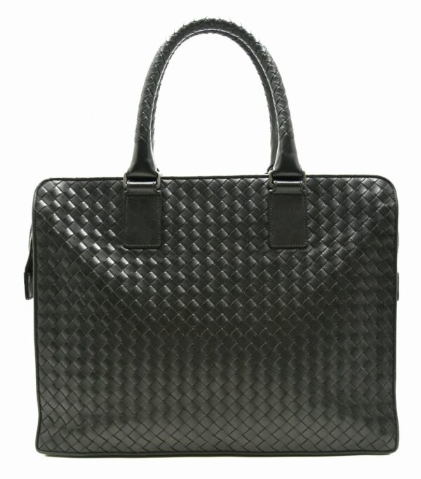 11640706 Bottega Veneta Intrecciato Briefcase Black