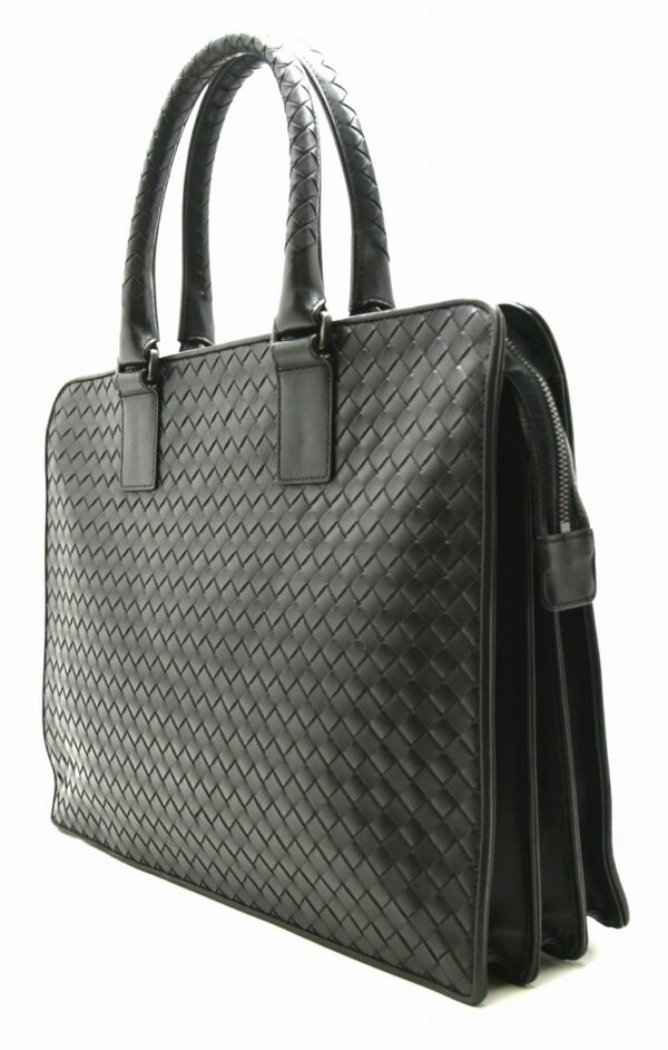 11640706 1 Bottega Veneta Intrecciato Briefcase Black