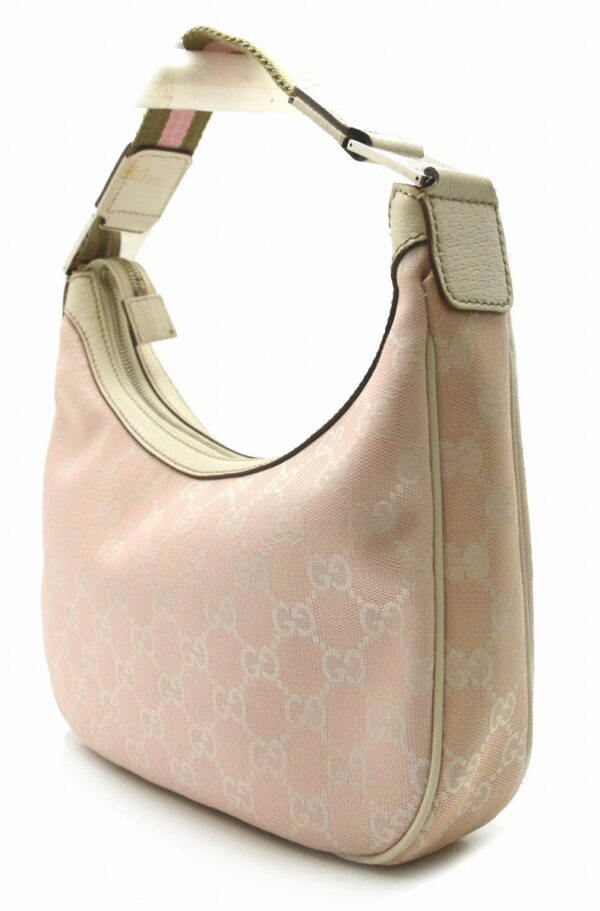 11640802 1 Gucci GG Canvas Shoulder Bag Pink