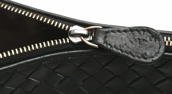 11640917 4 Bottega Veneta Intrecciato Leather Pouch Accessory Case Black