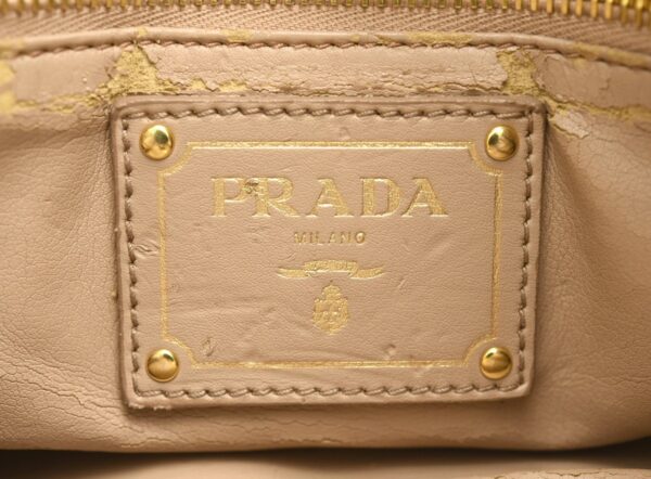 11640919 8 Prada 2WAY Handbag Shoulder Bag Leather Beige