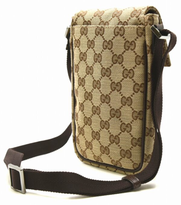 11641032 1 Gucci GG Canvas Shoulder Pochette Khaki