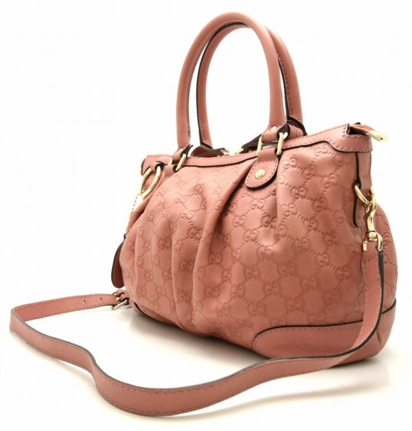 11641113 1 Gucci Sookie Guccisima Shoulder Bag Pink