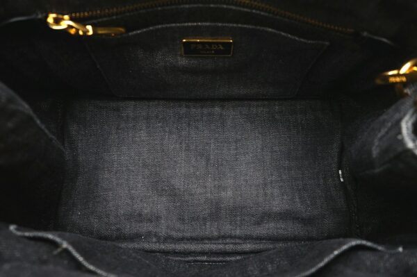 11641120 4 Prada Canapa Tote Bag Handbag 2WAY Denim Black