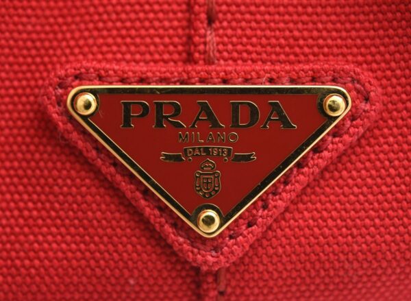 11641125 8 Prada Canapa Mini Tote Bag Handbag 2WAY Canvas Rosso Red