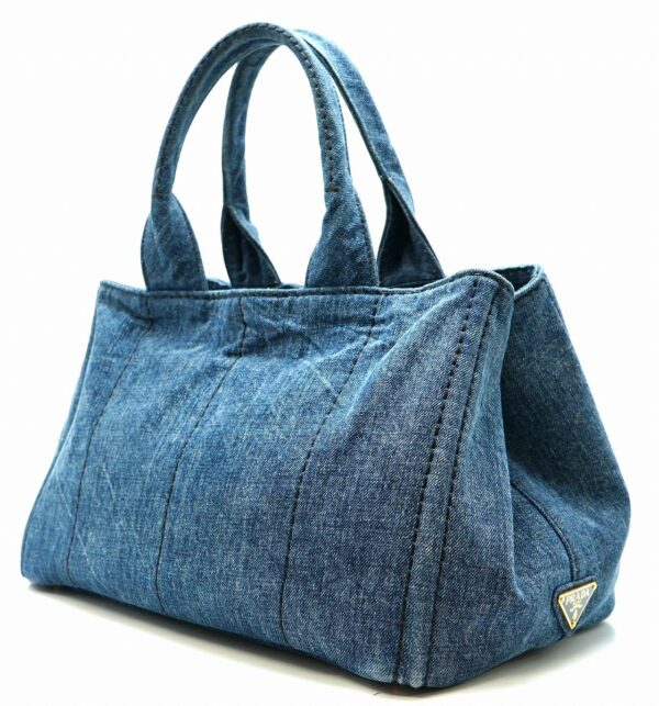 11641146 1 Prada Canapa Tote Bag Handbag Denim Avio Blue