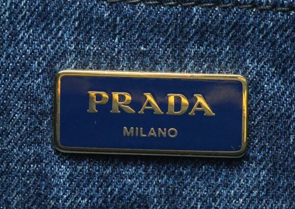 11641146 8 Prada Canapa Tote Bag Handbag Denim Avio Blue