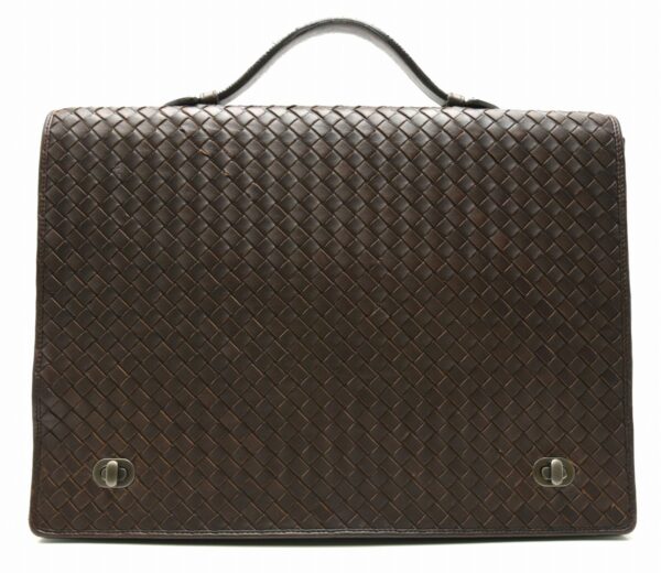 11641170 Bottega Veneta Intrecciato Briefcase Document Bag Business Bag Brown