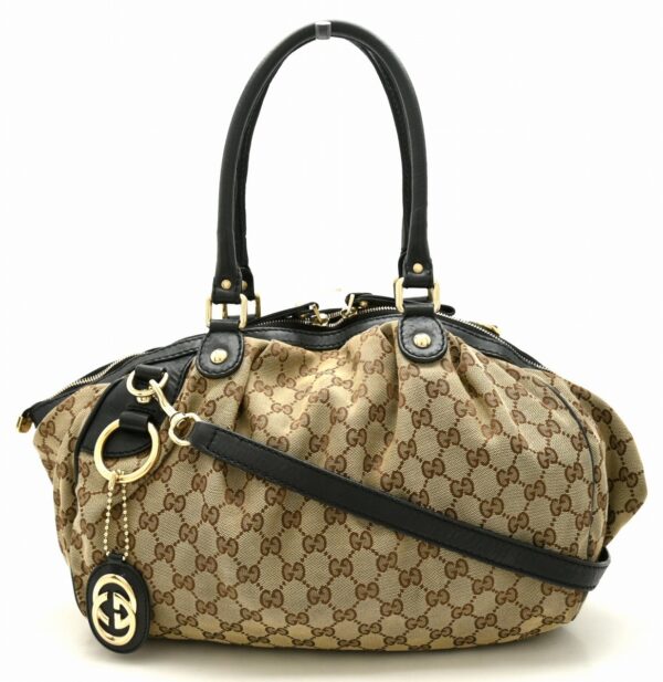 11641237 Gucci Sookie GG Canvas Shoulder Bag Beige