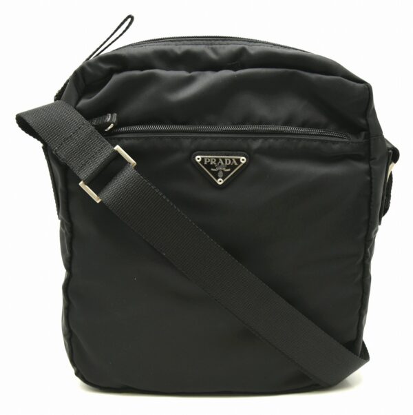 11641294 Prada Shoulder Bag Nylon Leather Nero Black