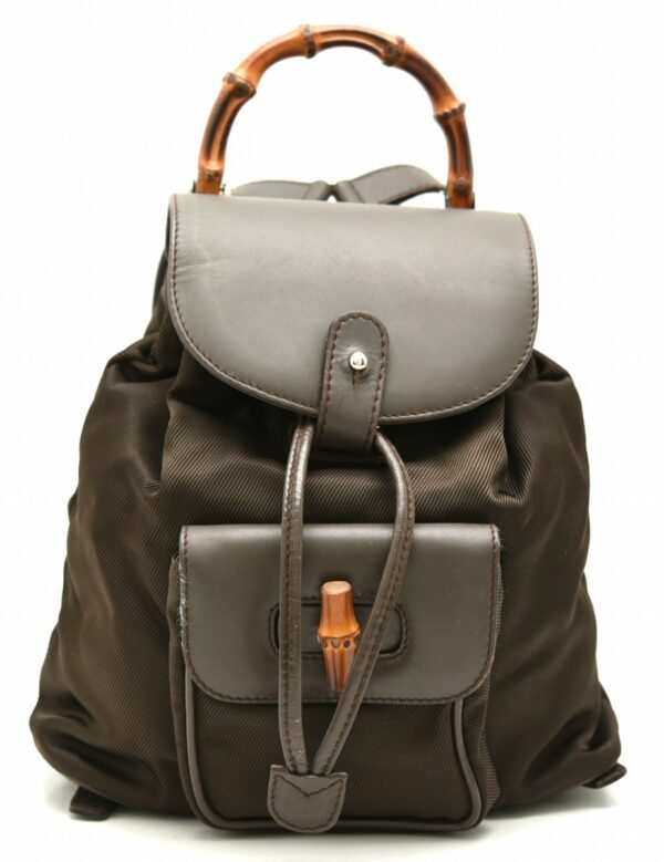 11641295 Gucci Bamboo Rucksack Khaki