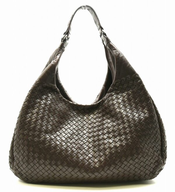 11641453 Bottega Veneta Intrecciato Campana Shoulder Bag Brown