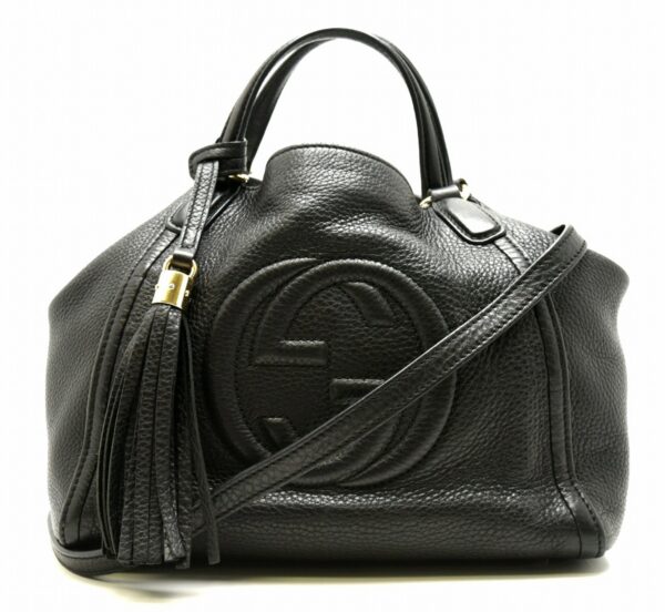 11641698 Gucci Soho Fringe Handbag Black