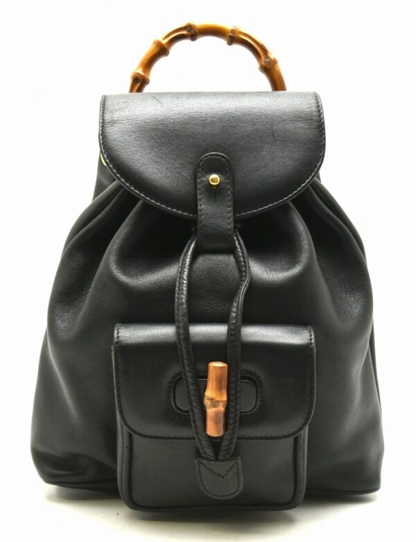 11641783 Gucci Bamboo Rucksack Black