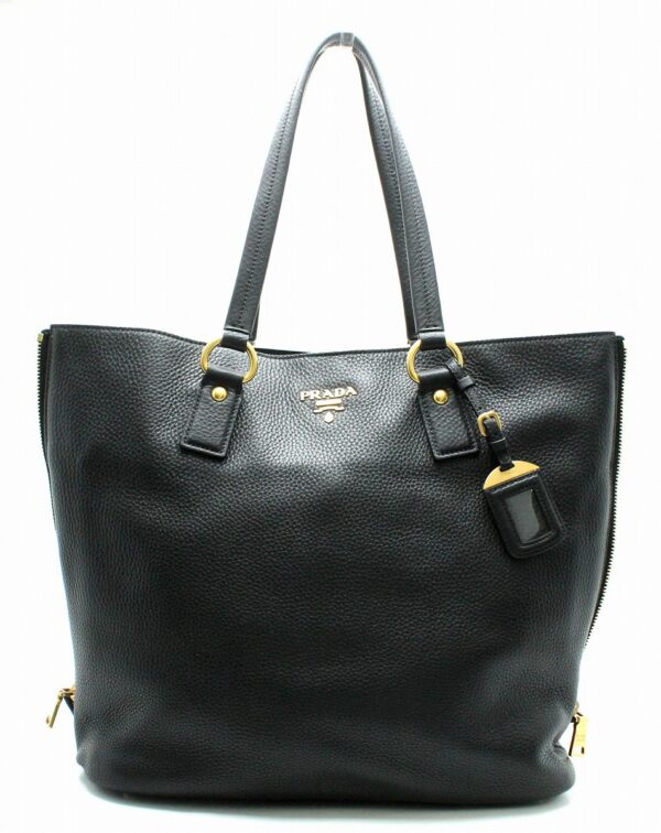 11642058 Prada Tote Bag 2WAY Shoulder Bag Leather Nero Black