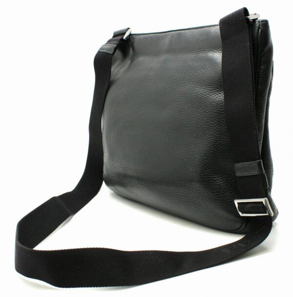 11642196 1 Prada Shoulder Bag Diagonal Leather Black