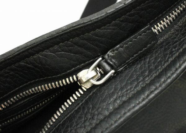 11642196 5 Prada Shoulder Bag Diagonal Leather Black