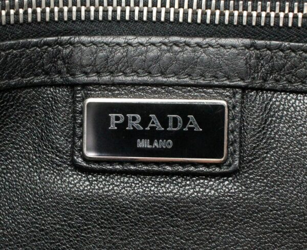 11642196 8 Prada Shoulder Bag Diagonal Leather Black