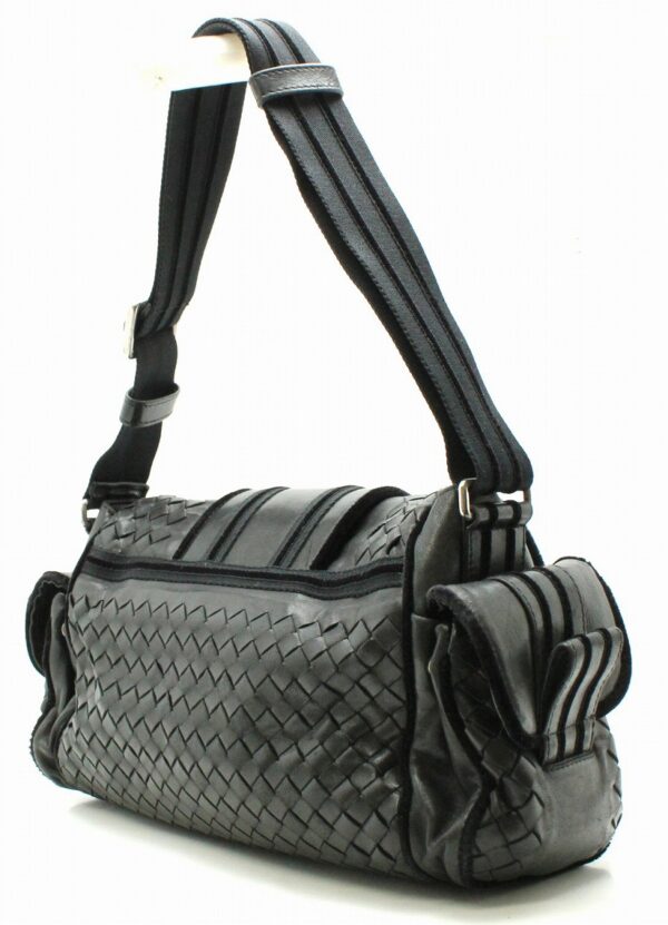 11642259 1 Bottega Veneta Intrecciato Shoulder Bag Leather Black