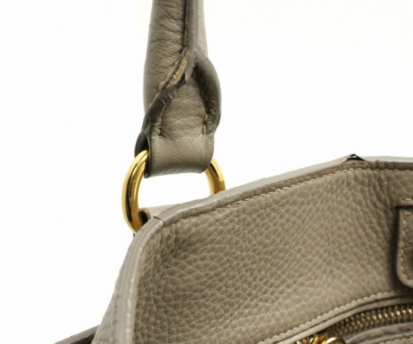 11650415 6 Prada Handbag 2WAY Shoulder Bag Leather Gray