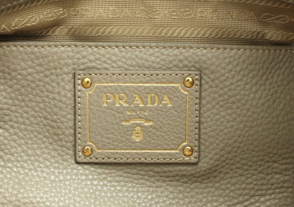 11650415 8 Prada Handbag 2WAY Shoulder Bag Leather Gray