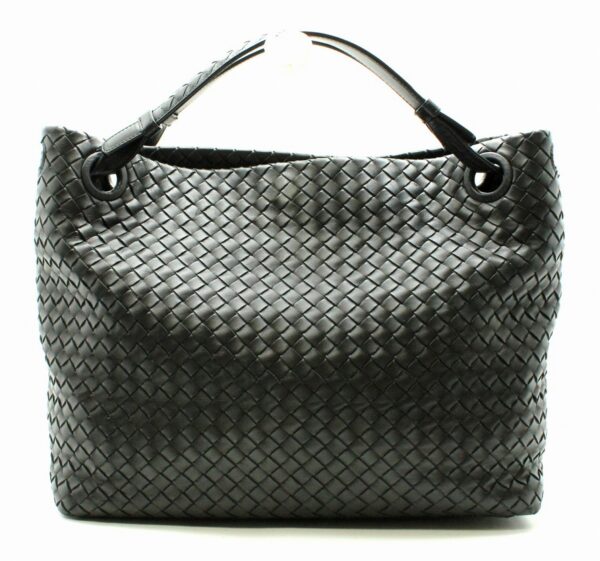 11650595 Bottega Veneta Intrecciato Handbag Shoulder Bag Leather Black