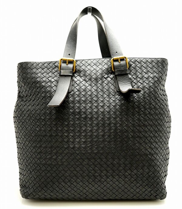 11650610 Bottega Veneta Intrecciato Tote Bag Black