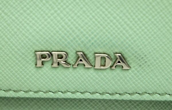 11650689 8 Prada Shoulder Wallet Leather Acquamarina Emerald Green