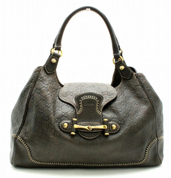 11651080 Gucci Guccisima Horsebit Tote Bag Brown