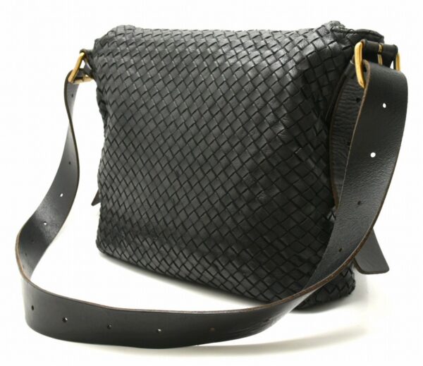 11651082 1 Bottega Veneta Intrecciato Crossbody Shoulder Bag Black