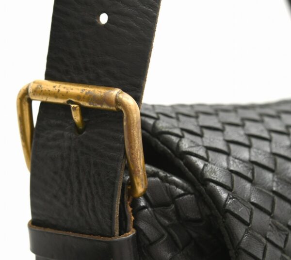 11651082 6 Bottega Veneta Intrecciato Crossbody Shoulder Bag Black