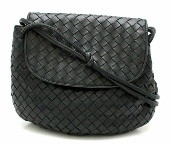 11651148 Bottega Veneta Intrecciato Crossbody Bag Shoulder Bag Leather Black