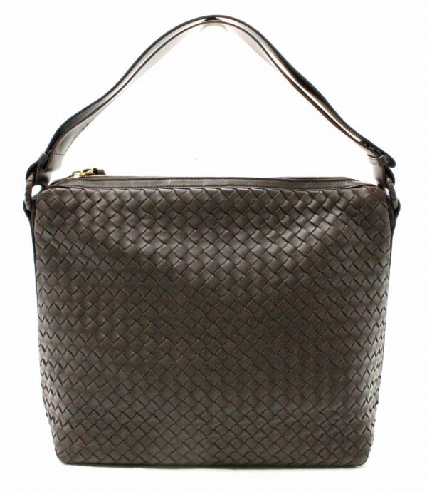 11651180 Bottega Veneta Intrecciato Leather Handbag Shoulder Bag Shoulder Brown