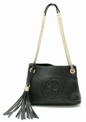 11651202 Chanel Matelasse Lambskin Shoulder Bag Black