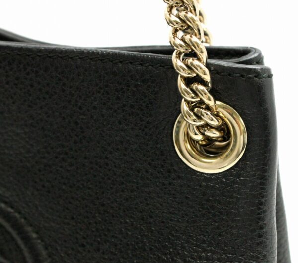 11651202 6 Gucci Soho Leather Shoulder Bag Black