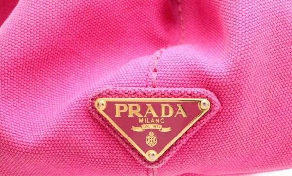 11651374 8 Prada Canapa 2WAY Tote Bag Handbag Shoulder Bag Canvas Pink