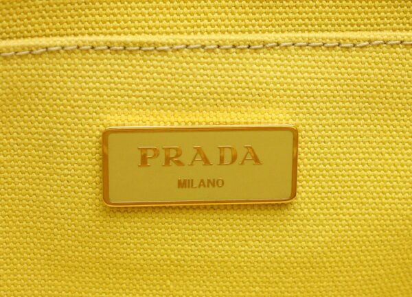 11651375 8 Prada Canapa Tote Bag Handbag Denim Yellow