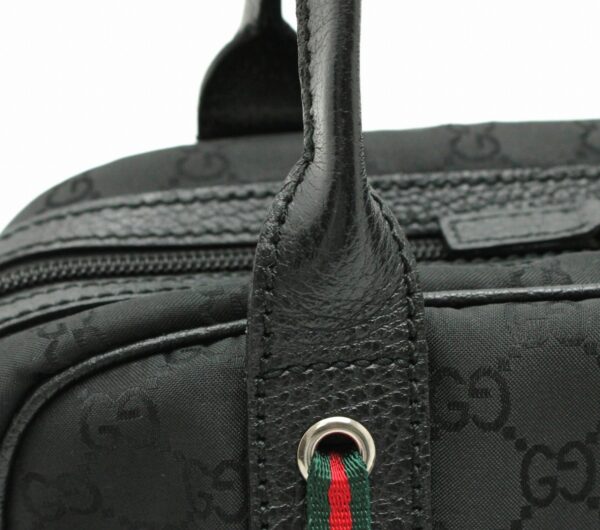 11651395 6 Gucci GG Nylon Sherry Line Bag Black