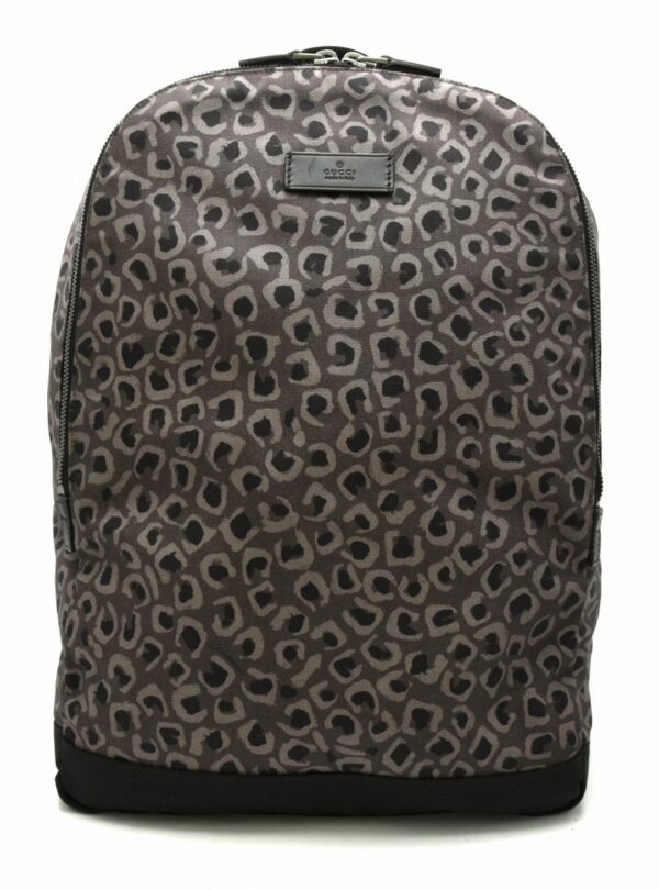 11651518 Gucci Leopard Backpack Gray