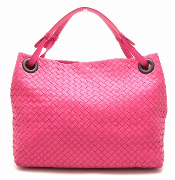 11651531 Bottega Veneta Intrecciato Shoulder Bag Handbag Leather Pink