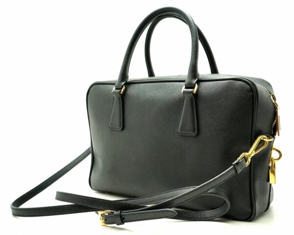 11651575 1 Prada Saffiano 2WAY Shoulder Bag Handbag Leather Black